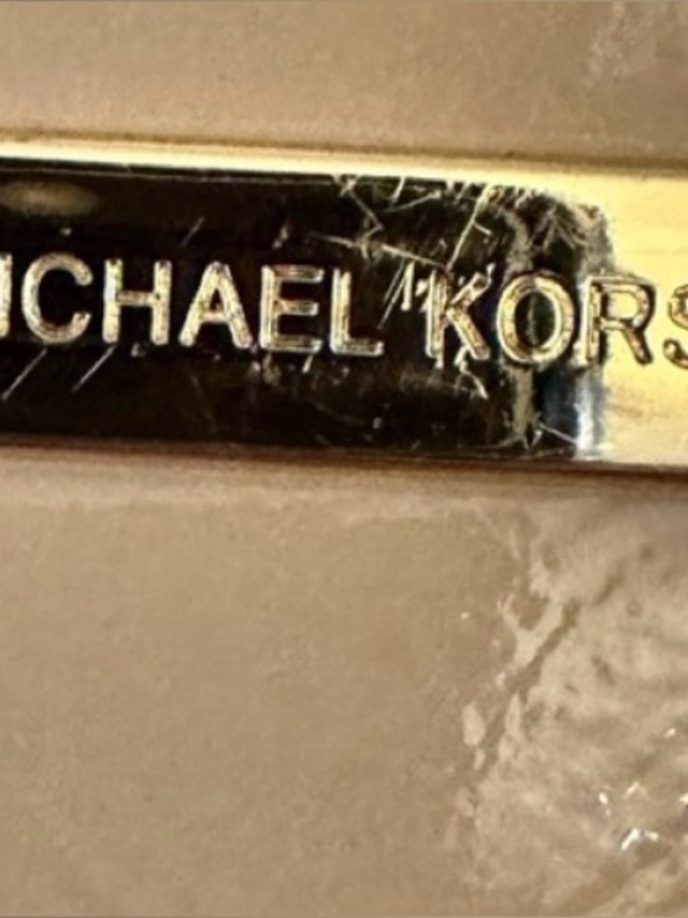 Michael Kors Tan Patent Leather Clutch with Removable Shoulder Strap - Picture 9 of 12
